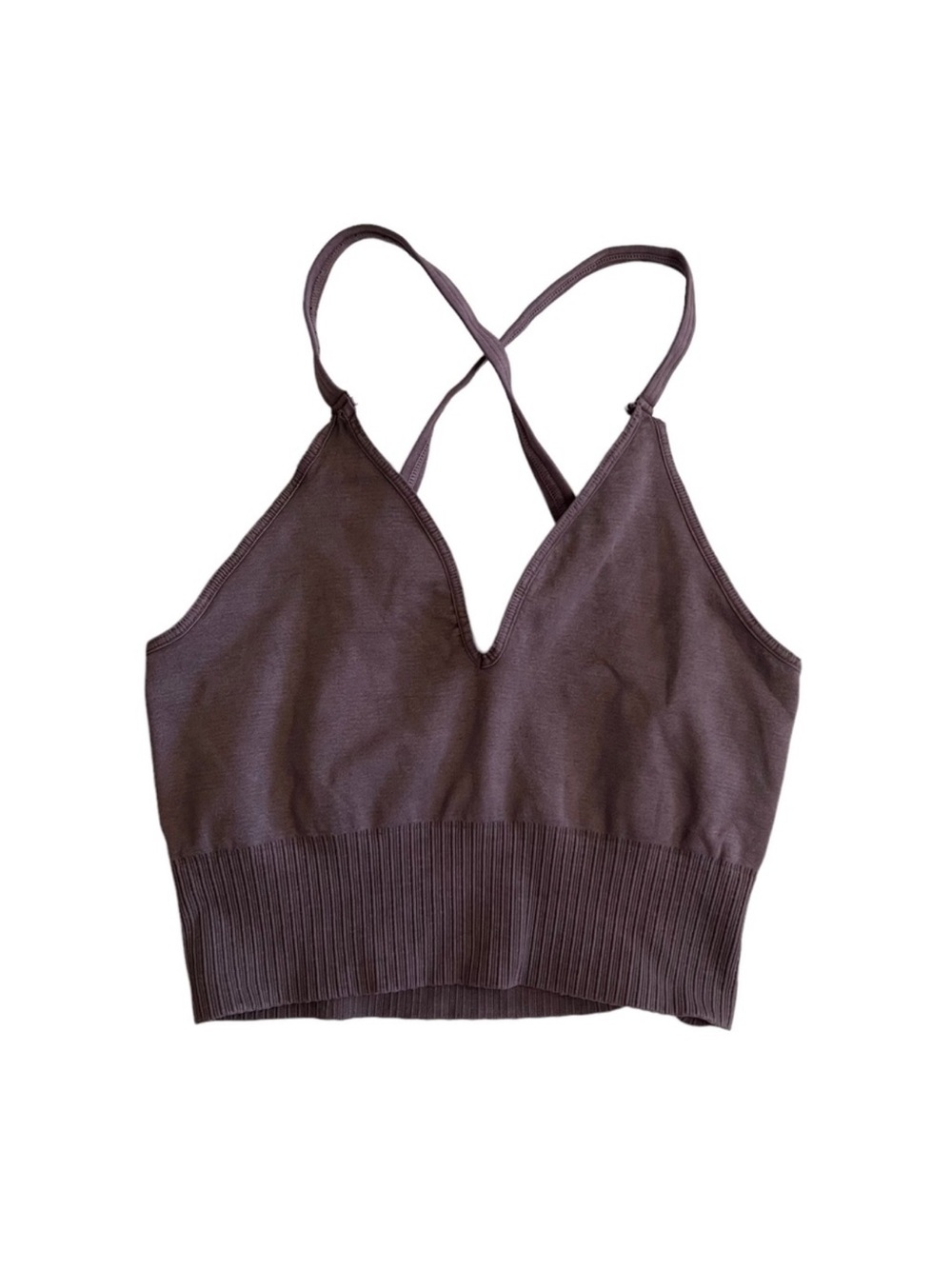 Free People Movement, Good Karma Crop Tank, Brown, M/L - Picture 3 of 4